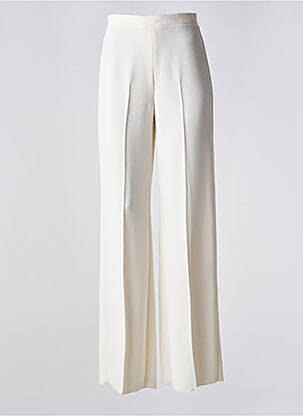Pantalon droit tissage crêpe taille normale beige MARELLA femme