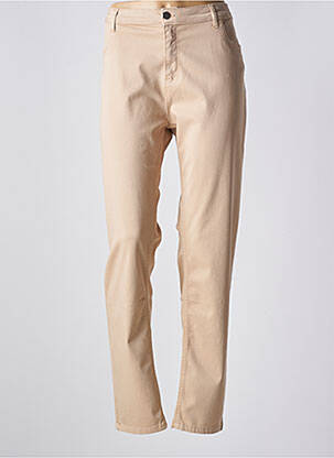 Pantalon slim stretch taille normale beige FABER femme