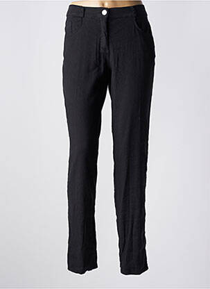 Pantalon slim tissage popeline taille normale noir EAST DRIVE femme