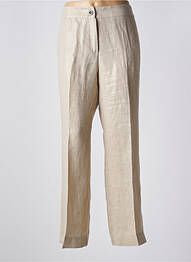 Pantalon chino fermeture zippée sous rabat boutonné taille normale beige MARELLA femme