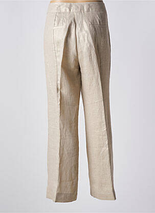 Pantalon chino fermeture zippée sous rabat boutonné taille normale beige MARELLA femme