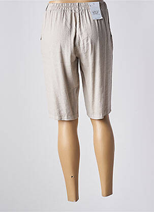 Bermuda taille élastique taille normale beige EAST DRIVE femme