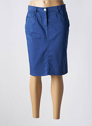 Jupe mi-longue stretch bleu EAST DRIVE femme