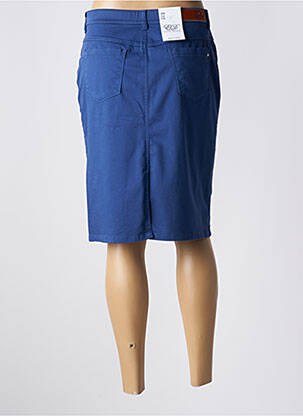 Jupe mi-longue stretch bleu EAST DRIVE femme