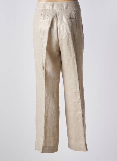 Pantalon chino fermeture zippée sous rabat boutonné taille normale beige MARELLA femme