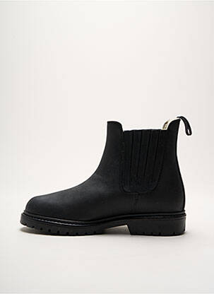 Bottines/boots fermeture elastique talon bas noir BR homme