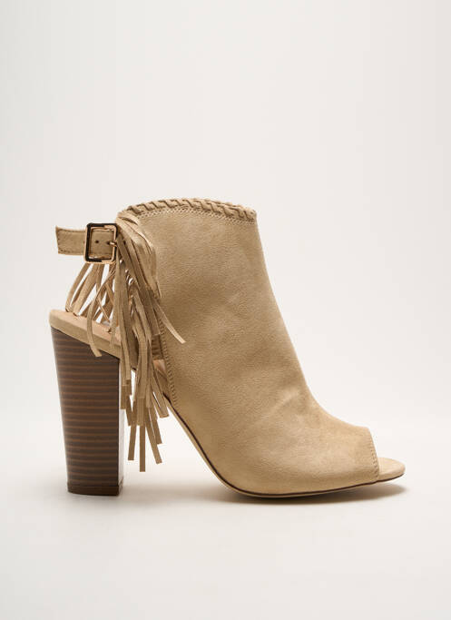 Bottines/Boots beige JUSTFAB pour femme