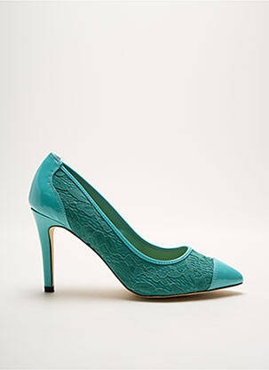 Escarpins matière lisse talon de 4 à 6cm bleu JUSTFAB femme
