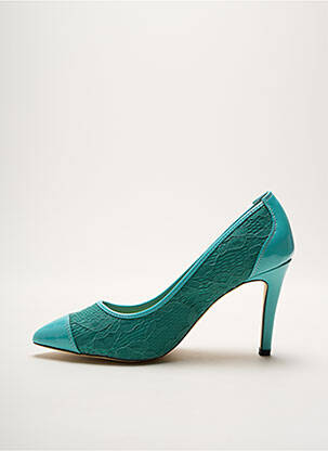 Escarpins matière lisse talon de 4 à 6cm bleu JUSTFAB femme