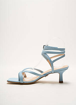 Sandales/nu pieds matière lisse talon de 4 à 6cm bleu ANNA VIRGILI femme