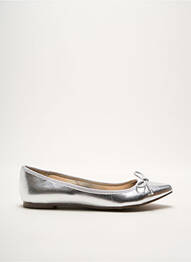 Ballerines matière lisse talon plat jusqu'à 3cm argent JUSTFAB femme