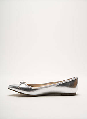 Ballerines matière lisse talon plat jusqu'à 3cm argent JUSTFAB femme