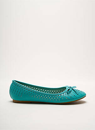 Ballerines matière lisse talon plat jusqu'à 3cm vert JUSTFAB femme