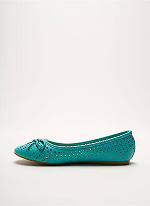 Ballerines matière lisse talon plat jusqu'à 3cm vert JUSTFAB femme
