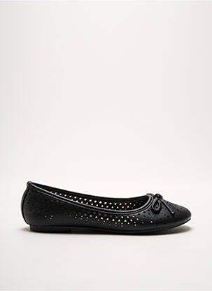 Ballerines matière lisse talon plat jusqu'à 3cm noir JUSTFAB femme