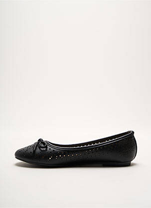 Ballerines matière lisse talon plat jusqu'à 3cm noir JUSTFAB femme