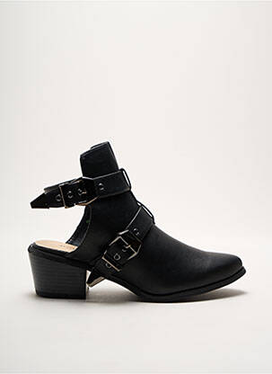 Bottines/boots matière lisse talon de 4 à 6cm noir JUSTFAB femme