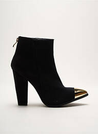 Bottines/boots matière lisse talon haut de 10cm et plus noir JUSTFAB femme