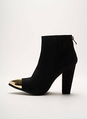 Bottines/boots matière lisse talon haut de 10cm et plus noir JUSTFAB femme