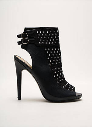 Bottines/boots matière lisse talon haut de 10cm et plus noir JUSTFAB femme