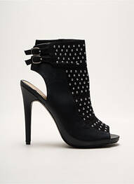 Bottines/boots matière lisse talon haut de 10cm et plus noir JUSTFAB femme