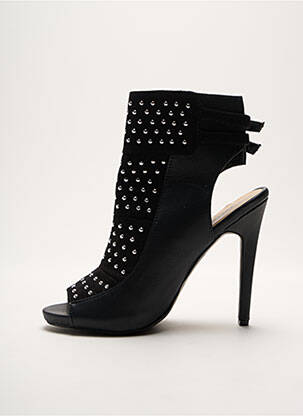 Bottines/boots matière lisse talon haut de 10cm et plus noir JUSTFAB femme