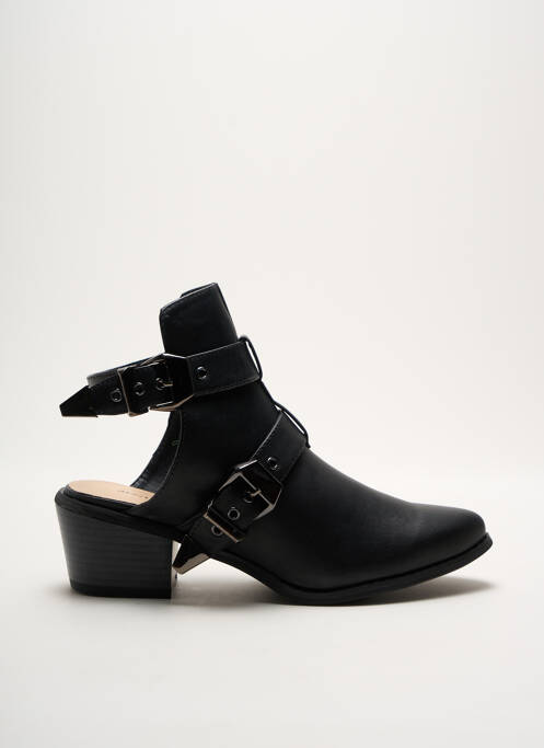 Bottines/boots matière lisse talon de 4 à 6cm noir JUSTFAB femme