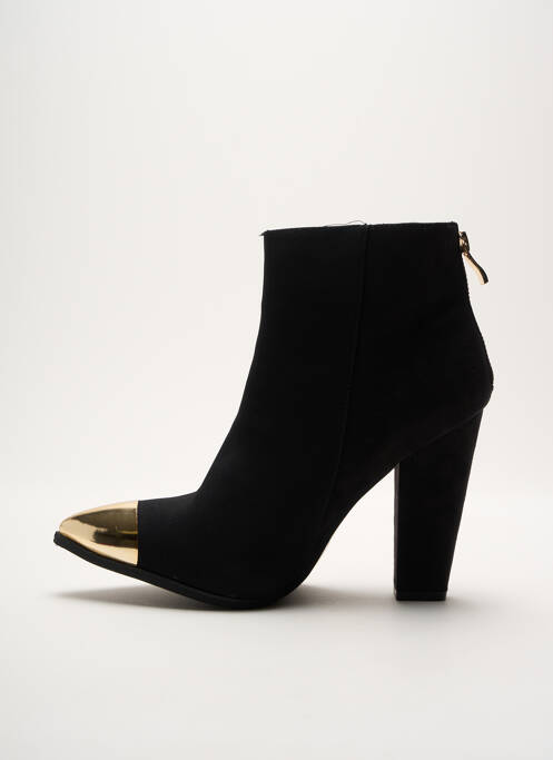 Bottines/boots matière lisse talon haut de 10cm et plus noir JUSTFAB femme