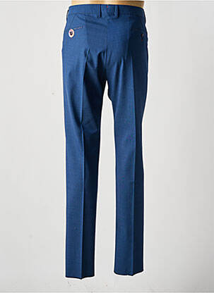 Pantalon droit tissage chiné taille normale bleu BRUNO SAINT HILAIRE homme