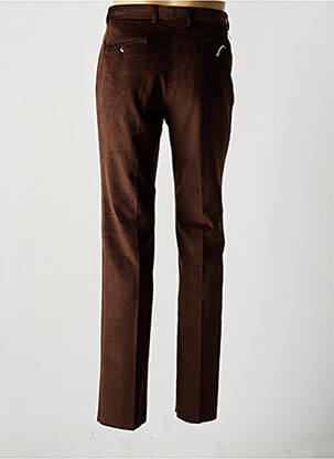 Pantalon chino stretch taille normale marron BRUNO SAINT HILAIRE homme