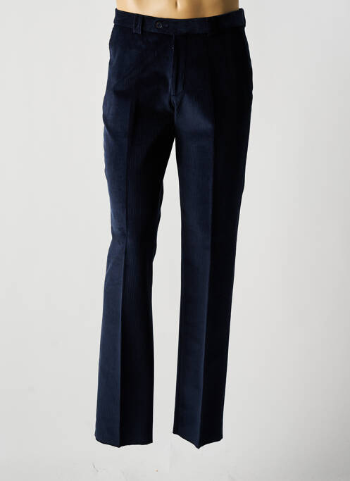 Pantalon chino bleu BRUNO SAINT HILAIRE pour homme