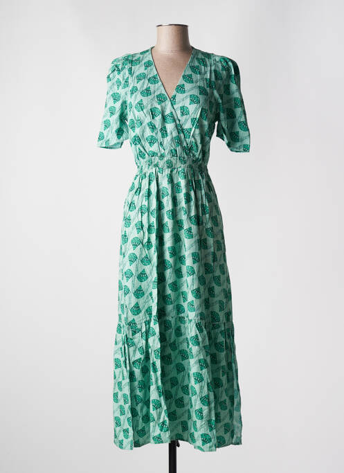 Robe longue vert ANGE pour femme