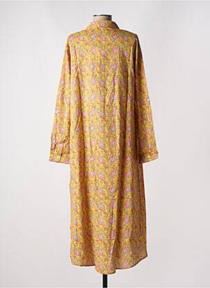 Robe longue manches longues manches longues jaune BELLA JONES femme