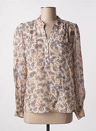Blouse imprimé fantaisie manches longues beige GERARD DAREL femme