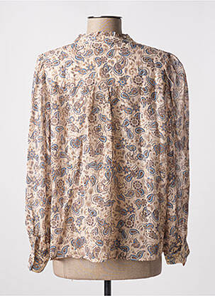 Blouse imprimé fantaisie manches longues beige GERARD DAREL femme