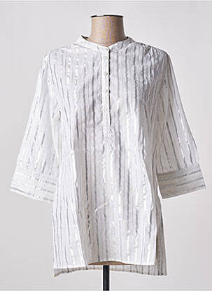 Blouse tissage popeline manches 3/4 argent GERARD DAREL femme