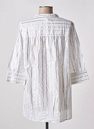 Blouse tissage popeline manches 3/4 argent GERARD DAREL femme