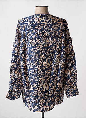 Blouse imprimé fleurs manches longues bleu BELLA JONES femme