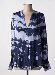 Blouse imprimé fantaisie manches longues bleu BELLA JONES femme