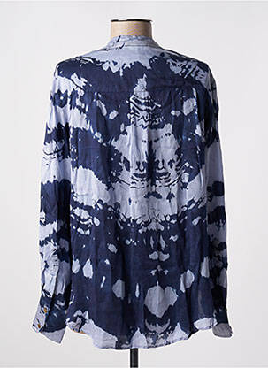 Blouse imprimé fantaisie manches longues bleu BELLA JONES femme