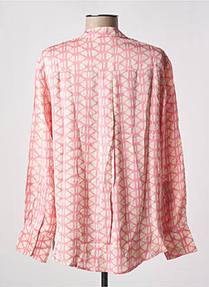 Blouse tissage popeline manches longues rose BELLA JONES femme