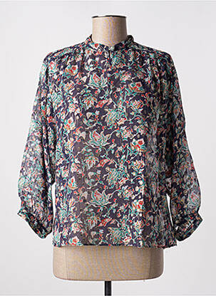 Blouse légère et transparente manches longues bleu GERARD DAREL femme