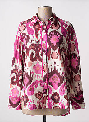 Chemisier imprimé fantaisie manches longues rose STELLA FOREST femme