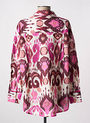 Chemisier imprimé fantaisie manches longues rose STELLA FOREST femme