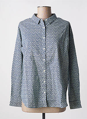 Chemisier imprimé fantaisie manches longues bleu BELLA JONES femme
