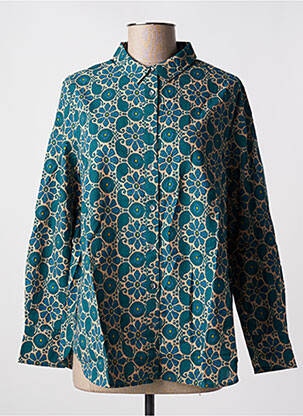 Chemisier imprimé fantaisie manches longues bleu BELLA JONES femme