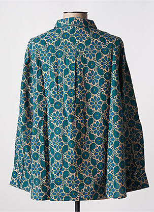 Chemisier imprimé fantaisie manches longues bleu BELLA JONES femme