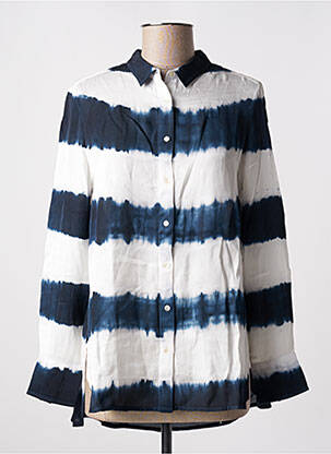 Chemisier coupe droite manches longues bleu BELLA JONES femme