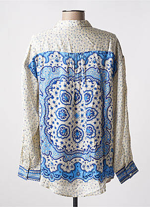 Chemisier imprimé fantaisie manches longues bleu BELLA JONES femme