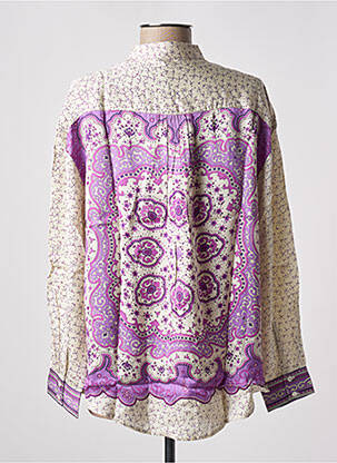 Chemisier imprimé fantaisie manches longues violet BELLA JONES femme